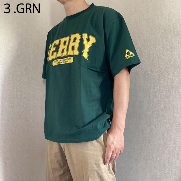 GWセール シャツ  メンズ 同時購入割 GERRY  半袖 天竺フロントCOLLEGEロゴプリント...