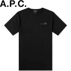APC アーペーセー  A.P.C. メンズ Tシャツ 半袖 A.P.C. Logo Print Tee ロゴ クルーネック H26904 ブラック｜a-freeshop