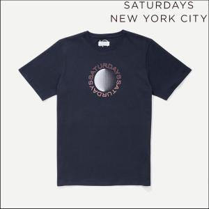 サタデーズニューヨーク シティ Saturdays NYC メンズ Tシャツ ムーングラデーションTシャツ ブラック｜a-freeshop