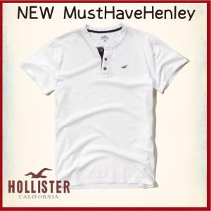 ホリスター HOLLISTER Tシャツ メンズ 新作 ヘンリー 半袖 new Must-Have Henley 62381 ホワイト