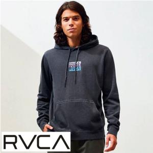 RVCA ルーカ フーディー パーカー メンズ 長袖 ロゴ プルオーバーフーディー ブラック｜a-freeshop