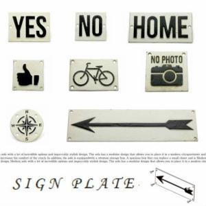 アウトレット品 アイアンサインプレート