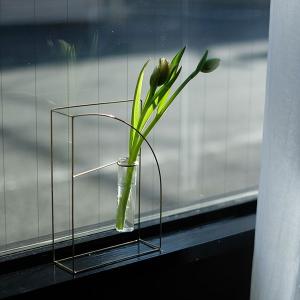 PIKE frame brass vase 【A】一輪挿し　花瓶　フラワーベース　真鍮　ドライフラワー　野花｜a-gleam