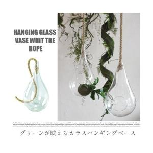 Hanging Vase With The Rope Lsize ハンギングベースウィズザロープlサイズ テラリウム ハンギング ガラス