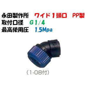 永田製作所 ワイド噴口 ワイド1頭口 PP製 G1/4　1244200