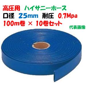 テトロンブレードホース 25×33 25m巻 (内径25Φ × 外径33Φ) 工業機械用