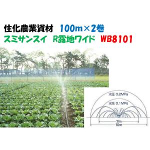 スミサンスイ R露地ワイド片側 100m 2巻セット 噴霧散水タイプ