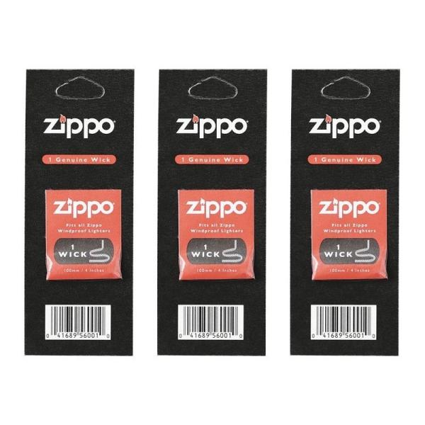 ZIPPO ウィック 3個セット 替え芯 ジッポ ジッポー wick 替芯 純正品 オイルライター ...