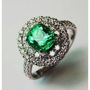 アルパカままエメラルド✖️ダイヤモンド10kリング