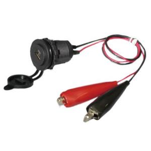 【BMO/ビーエムオー】USBチャージャーソケット　ワニ口付　BM-USS-W　ワニロケーブル　ソケ...