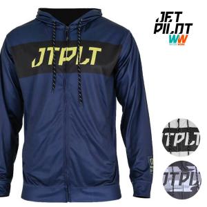 (JETPILOT/ジェットパイロット) JA21613 RX LS ZIP FRONT HOODED RASHIE ラッシュフーディー メンズ ラッシュガード フードタイプ｜a-k-k