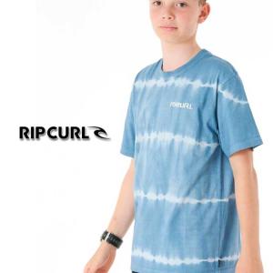 (RIPCURL/リップカール) 01MBTE TUBE HEADS DYE TEE BOY 半袖 Tシャツ DUSTY BLUE  ボーイズ キッズ コットンジャージー｜a-k-k