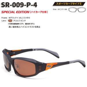 ストームライダー 偏光グラス SR-009-P スポーツカーブタイプ2  Mブラック  クリムソンピンク STORMRIDER/ストームライダー】 SR-009-P スポーツカーブタイプII