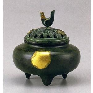香炉　珠玉型   134-05　床の間　置物　仏具　銅　ブロンズ｜a-kakejikujp