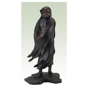 明治の巨匠 21-05 高村光雲 作品 聖観音蓮台付 大 床の間 銅像 全国