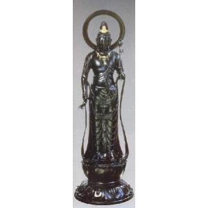 聖観音像　70号 68-57　長田晴山　床の間　置物　仏具　仏像　銅像　観音像