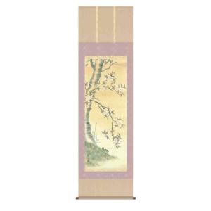 掛軸 小野寺梅嶽 『松鯉之図 画賛 真作 肉筆 茶掛』 掛軸 小野寺梅嶽 『松鯉之図 画賛 真作 肉筆 茶掛』