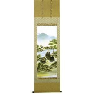 掛け軸　淡彩山水　今村景元　美術年間掲載作家　尺五　掛軸 掛け軸 淡彩山水 今村景元 美術年間掲載作家 尺五 掛軸 【公式通販】