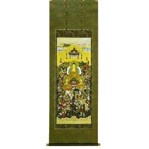 掛け軸専門 掛軸 販売 通販店 彩色山水（塩川 栖二） 年中掛け 山水画