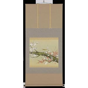 掛け軸 彩色山水 渡辺玉豊 美術名典掲載作家 掛軸 全国送料無料 : 古都