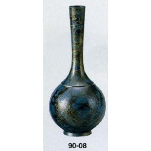 高岡銅器　一輪挿し　花瓶セット（大23cm・小18cm）木製台座付き　真鍮製 高岡銅器 一輪挿し 花瓶セット（大23cm・小18cm）木製台座付き