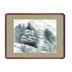 掛軸 水墨山水 森 雪堂 尺五立 掛け軸 : 古都-京都 掛け軸専門店文永堂