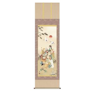 掛け軸 開運万全図 山本祥園 尺五 掛軸 特別価格品 : 古都-京都 掛け軸