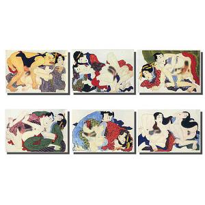 掛け軸 葛飾北斎 浮世絵 春画 浪千鳥 掛軸の詳細画像1
