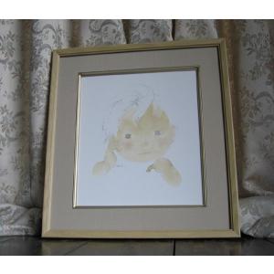 絵画 いわさきちひろ あかちゃんのくるひ 額 児童画 色紙 送料