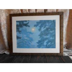 東山魁夷 生前作 『早春の丘』 リトグラフ版画 絵画 日本画 白馬 送料