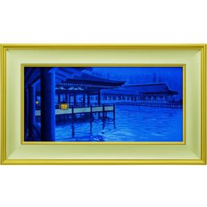 平山郁夫「月光流砂行」工芸画(岩絵の具方式) 約10号 証明シール 院展理事長 巧藝画「月光流砂らくだ行」平山郁夫 | 大塚巧藝社オンライン