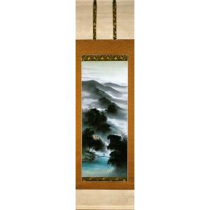掛軸 小野寺梅嶽 『松鯉之図 画賛 真作 肉筆 茶掛　真筆証明書付き 掛け軸 夫婦鯉 小野寺梅嶽 美術名典掲載作家 肉筆100％ 掛軸
