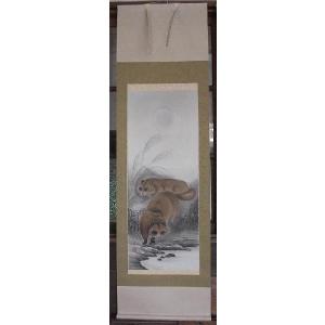【真作】掛軸 三浦大幹『竹に雀図』絹本 肉筆 共箱付 掛け軸 w053019 真作】掛軸 三浦大幹『竹に雀図』絹本 肉筆 共箱付 掛け軸