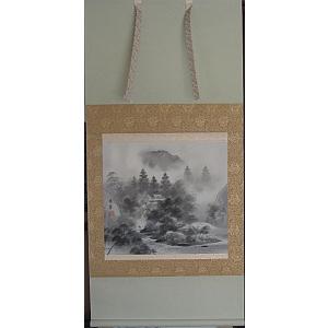 掛軸 掛け軸 水墨山水 田中芳園作 : 人形と結納 久宝堂Yahoo!店