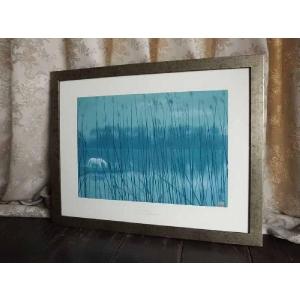 奥村土牛 絵画 精進湖 【複製】【美術印刷】【巨匠】【富士