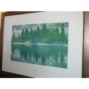 東山魁夷 湖澄む 絵画 複製画の詳細画像1