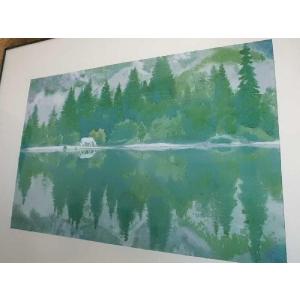 東山魁夷 湖澄む 絵画 複製画の詳細画像2