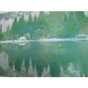 東山魁夷 湖澄む 絵画 複製画の詳細画像3