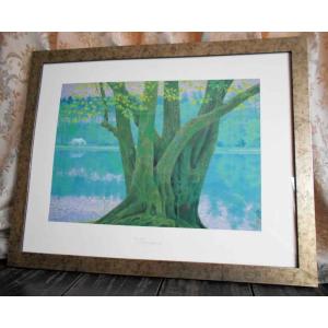 東山魁夷 春を呼ぶ丘 絵画 複製画 : 古都-京都 掛け軸専門店文永堂