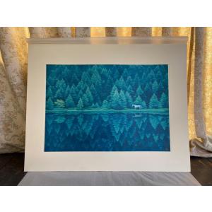 東山魁夷 絵画 道 【複製】【美術印刷】【巨匠】【3・4号】 : 掛け軸