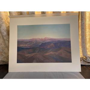 油絵 北川 照生 号／8万9千円『 安曇野 』 油彩画 絵画 風景画 全国