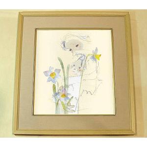 いわさきちひろ絵画　バラにかくれる子ども 楽天市場】絵画 いわさきちひろ・バラに隠れる子供 インテリア