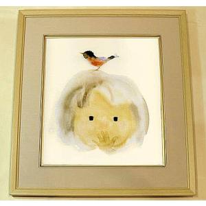 いわさきちひろ 「アヒルとクマと赤ちゃん」 リトグラフ 真作