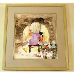 【真作】いわさきちひろ「赤ちゃんのくるひ」リトグラフ 版画 絵画 ちひろ美術館 Amazon.co.jp: いわさきちひろ 「赤ちゃんのくるひ」 リトグラフ