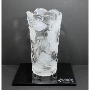 KAGAMI 一輪挿し カガミクリスタル 江戸切子 清流 色被せガラス