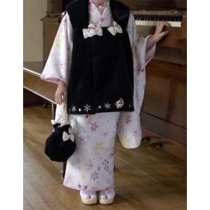 「pom ponette」子供被布セット　犬とうさぎと月と星（白色）｜a-kimono