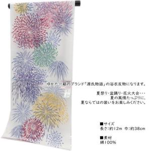 「源氏物語」浴衣反物 本染め・花火の詳細画像1