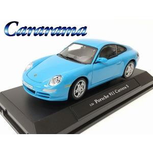 HONGWELL#Cararama#ホンウェル#カララマ◇ポルシェ911カレラSクーペ/ブルー◇1/24ダイキャストモデルミニカーの商品画像