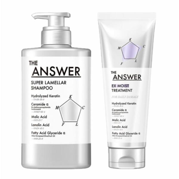 セット　THE　ANSWER　ジアンサー　スーパーラメラシャンプーポンプ1本（400ml)＋EXモイ...