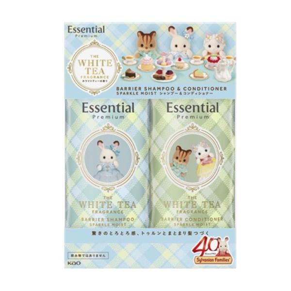 花王　エッセンシャル　プレミアム　スパークルモイスト　シャンプー＋コンディショナー　シルバニアファミ...